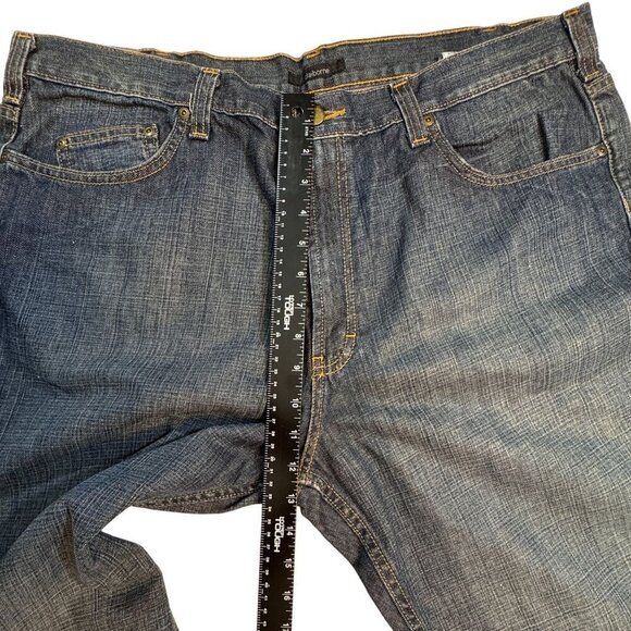 Claiborne Bootcut Jeans Men 40x32 Blue Dark Wash Straight Fit - Picture 13 of 13